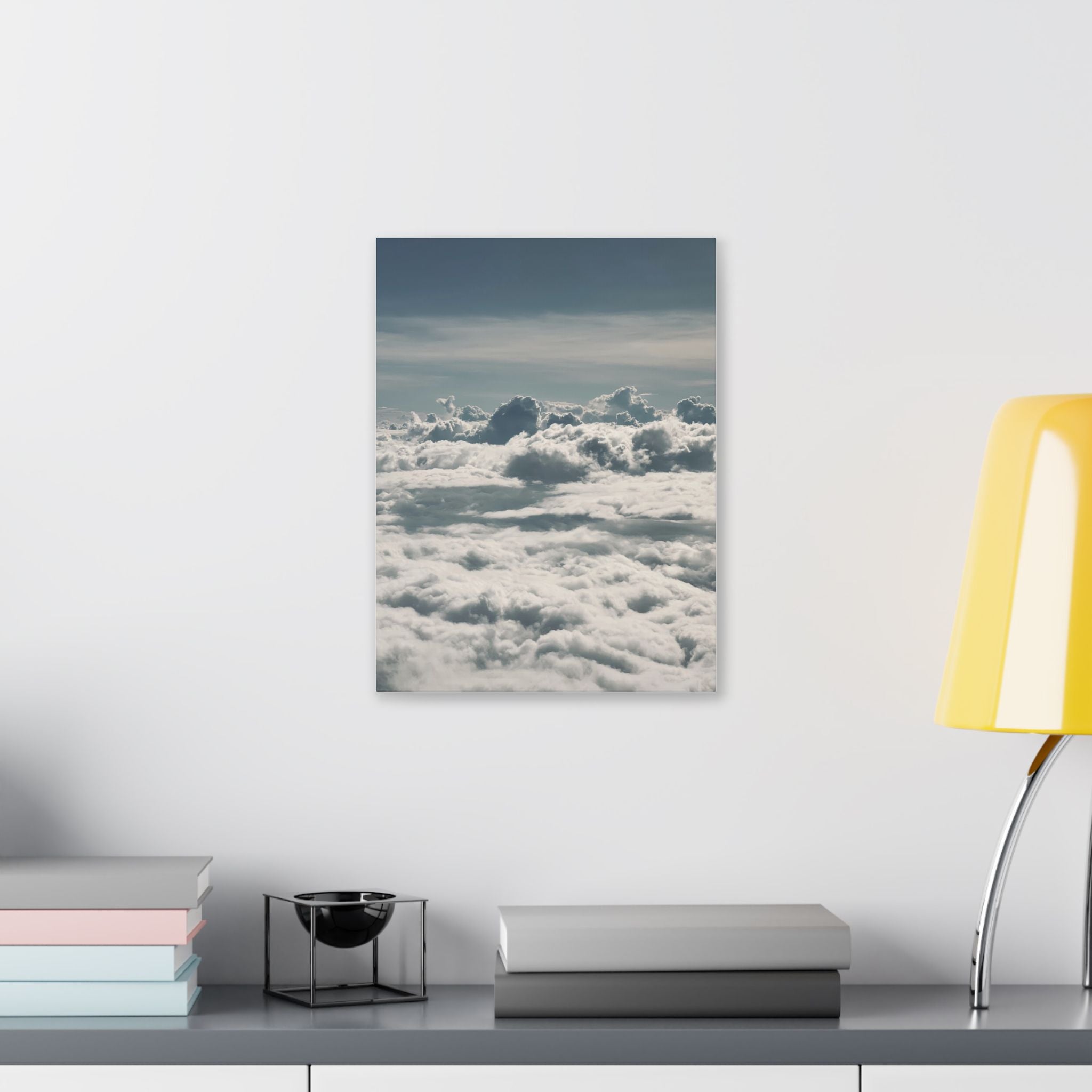 Cloudscape Stretched Canvas Wall Art — Serene Aerial Sky Print