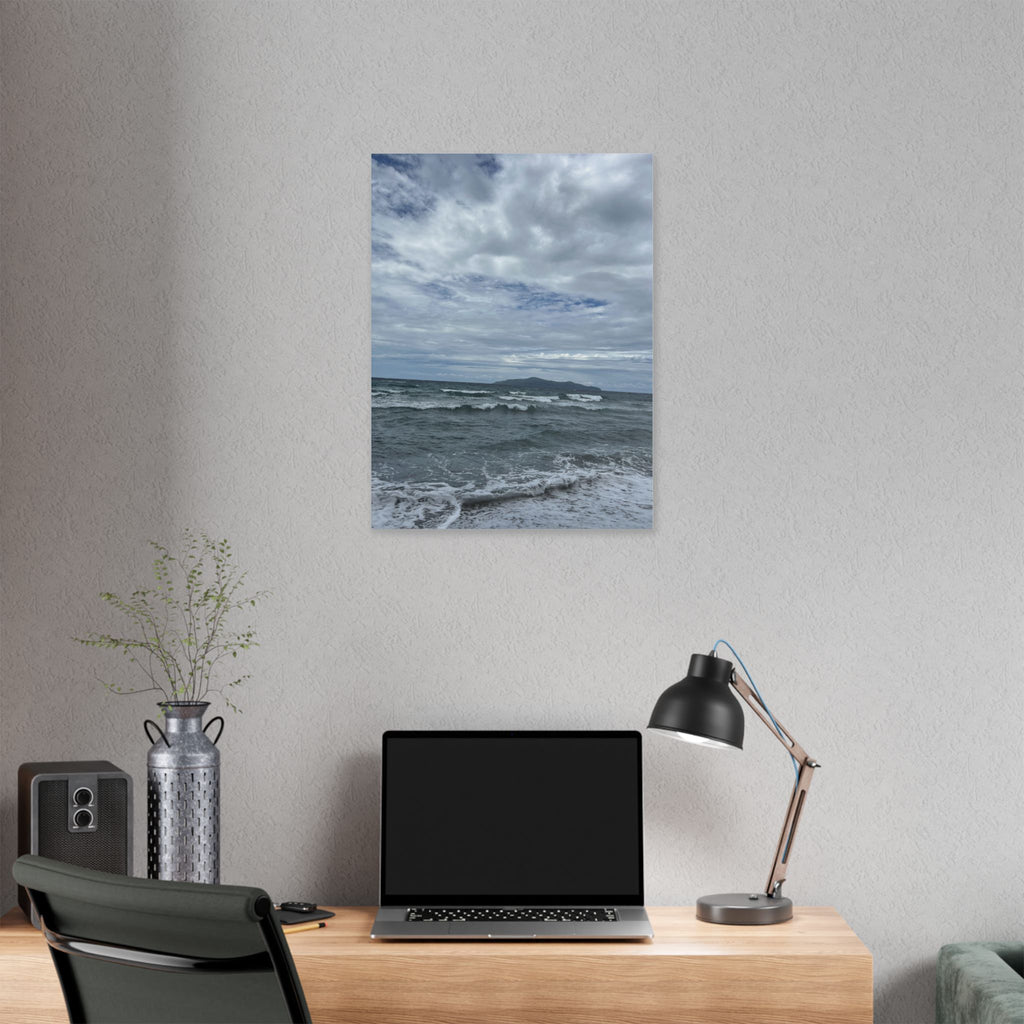 Stormy Ocean Nonga Rabaul Canvas Wall Art – Moody Seascape Stretched Canvas Print