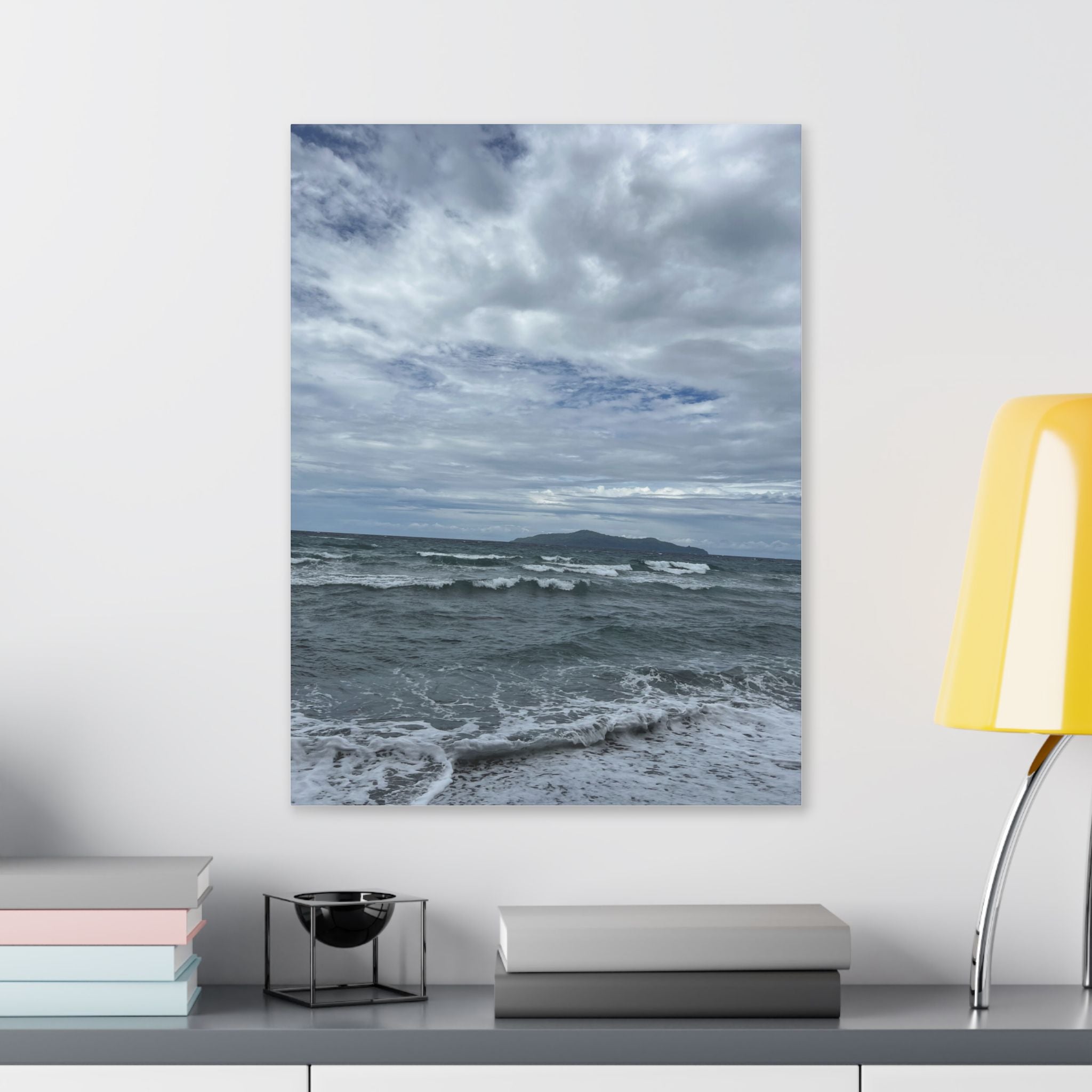 Stormy Ocean Nonga Rabaul Canvas Wall Art – Moody Seascape Stretched Canvas Print