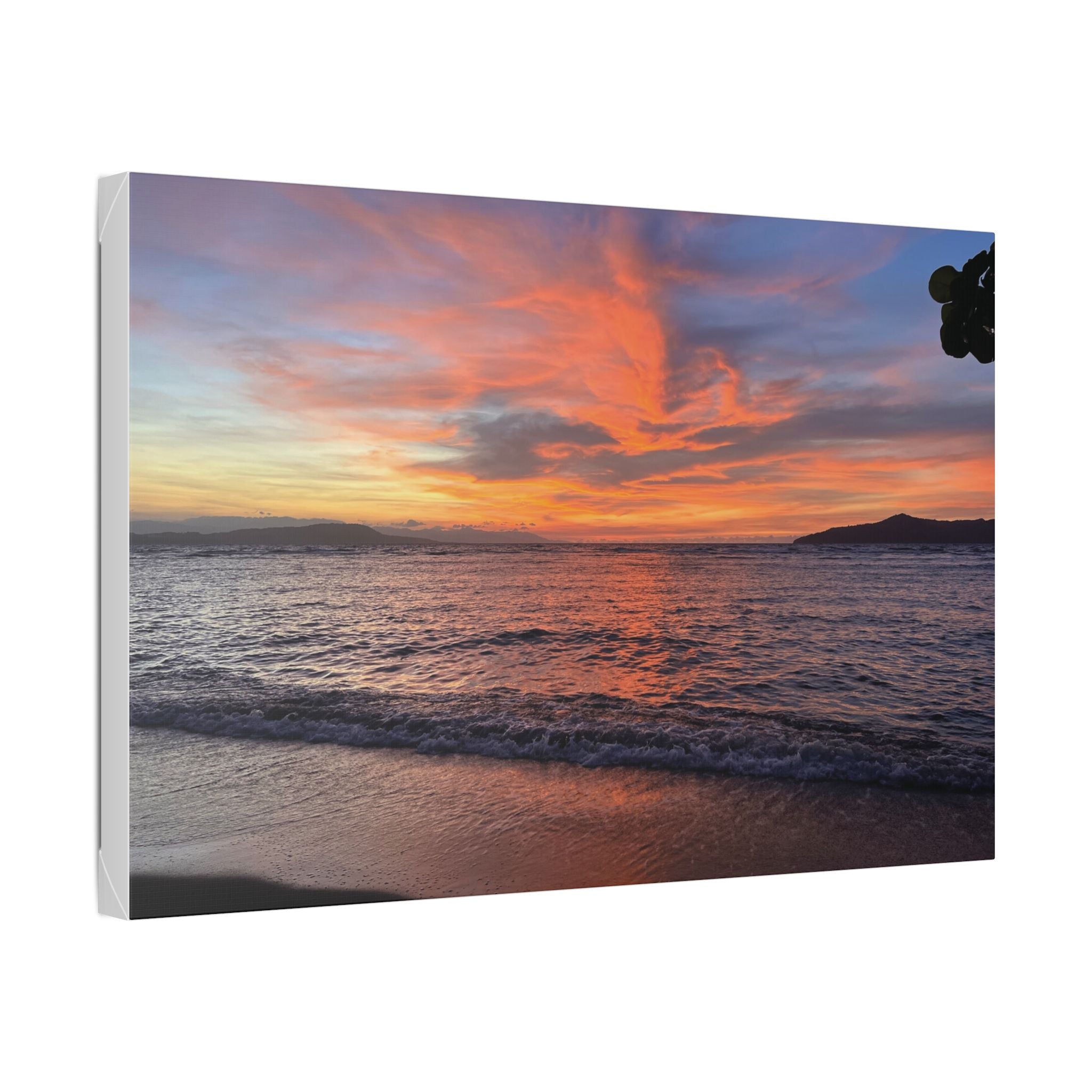 Sunset Nonga beach Rabaul Canvas Print Wall Art