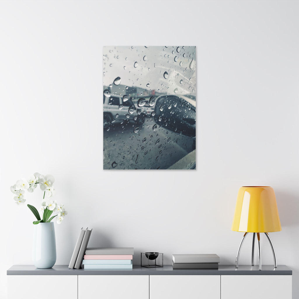 Rainy Window Car Photo Canvas