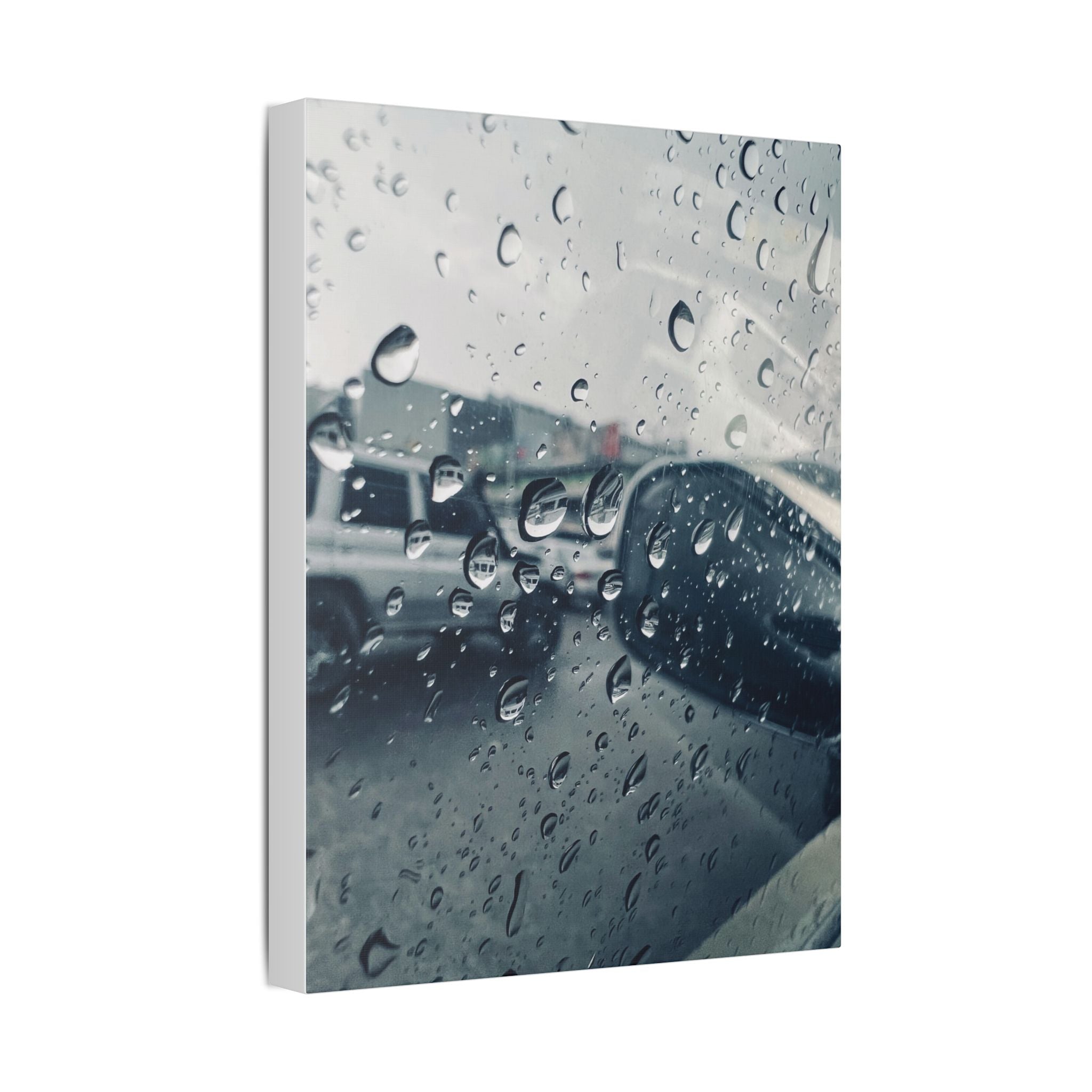 Rainy Window Car Photo Canvas