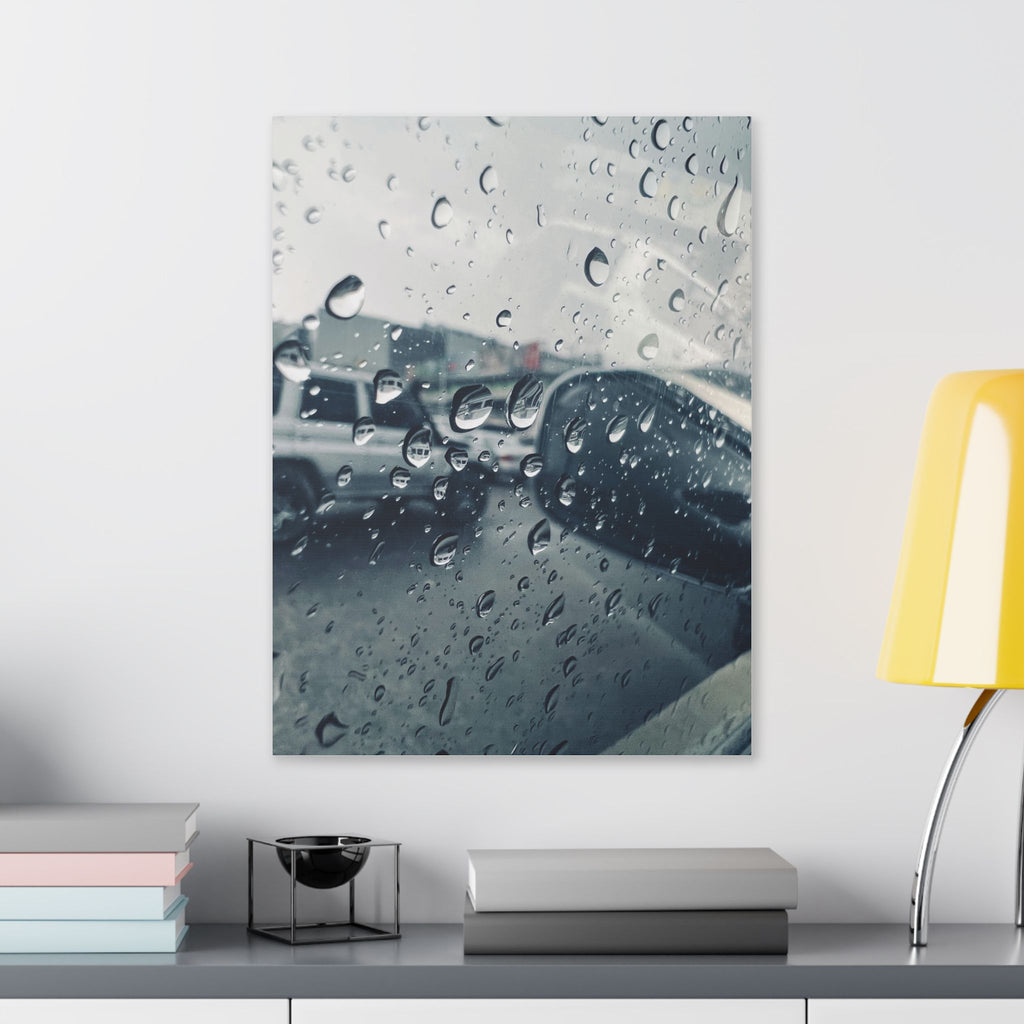 Rainy Window Car Photo Canvas