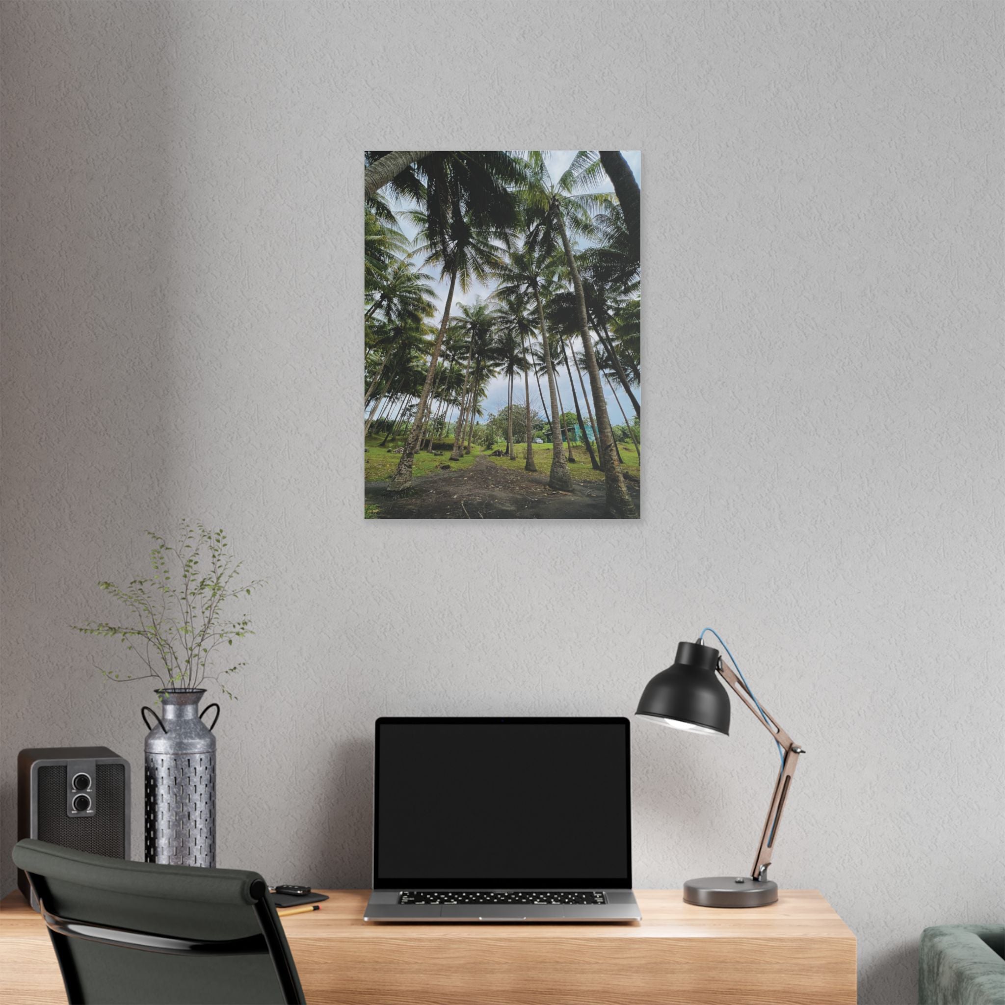 Coconut Palm Grove Nonga Rabaul Canvas Print — Scenic Beach Forest Wall Art