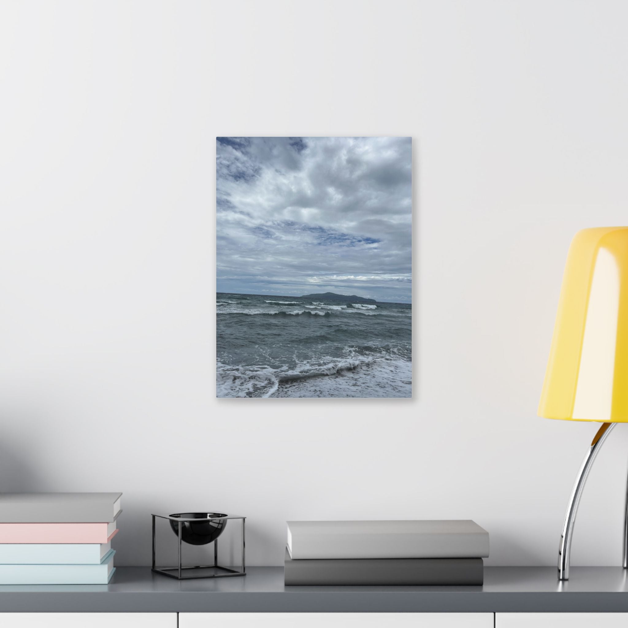 Stormy Ocean Nonga Rabaul Canvas Wall Art – Moody Seascape Stretched Canvas Print