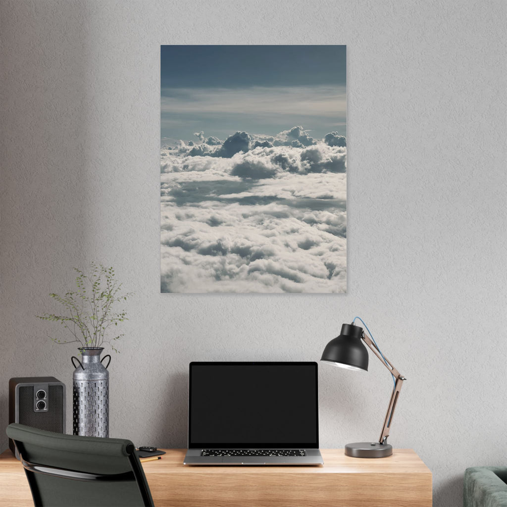 Cloudscape Stretched Canvas Wall Art — Serene Aerial Sky Print