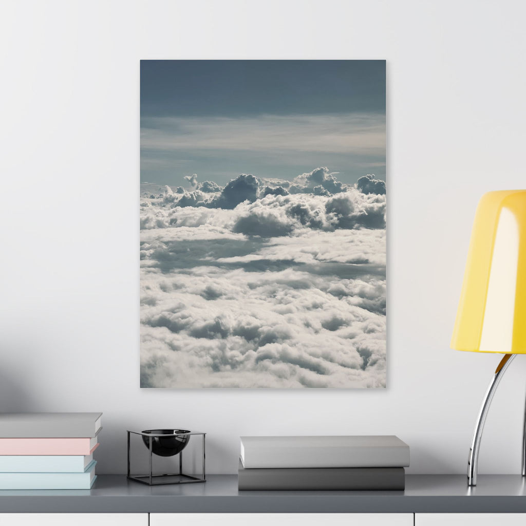 Cloudscape Stretched Canvas Wall Art — Serene Aerial Sky Print