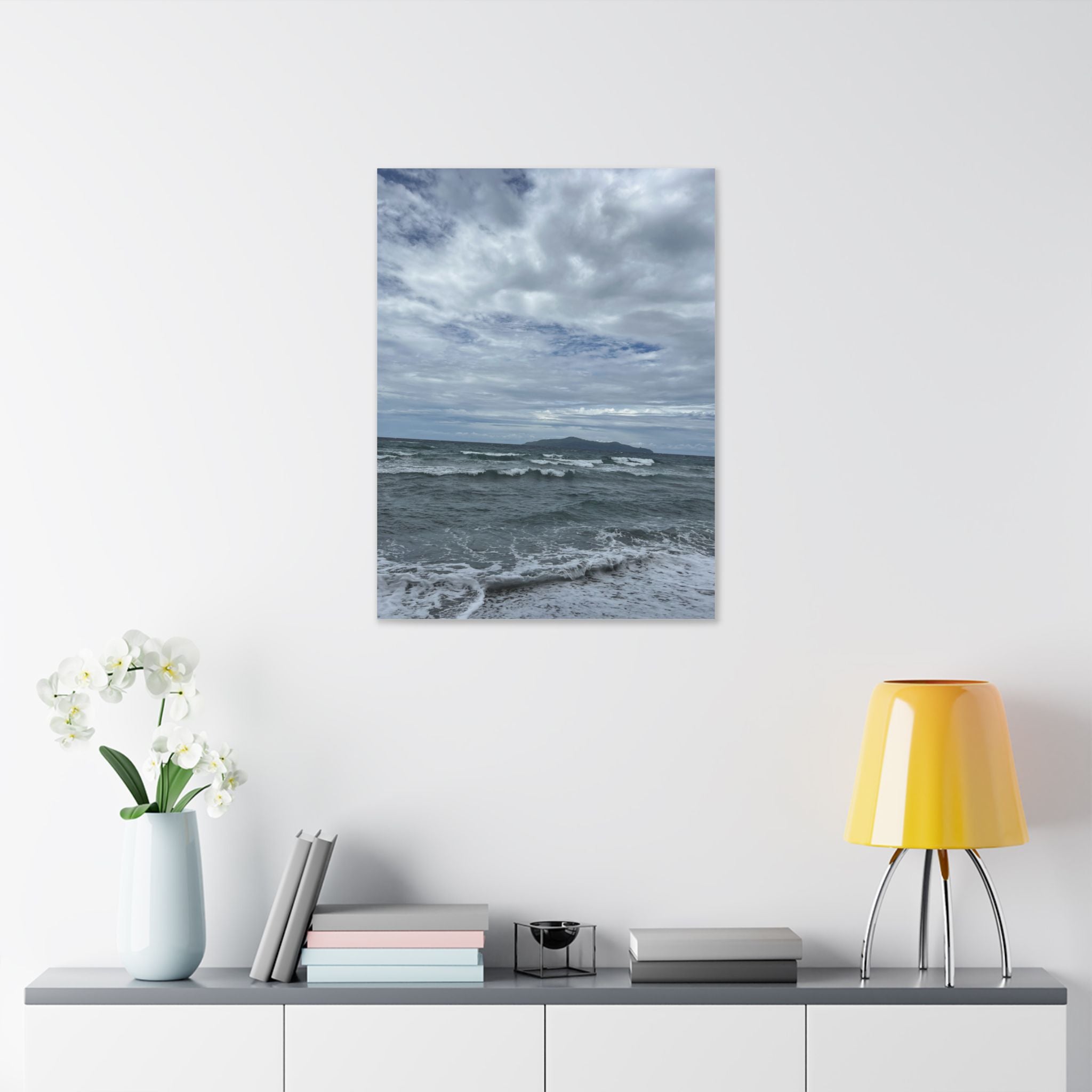 Stormy Ocean Nonga Rabaul Canvas Wall Art – Moody Seascape Stretched Canvas Print