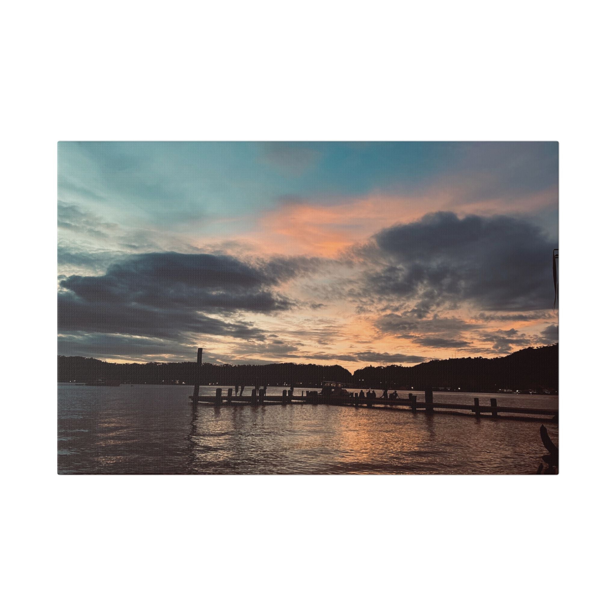 Sunset Simson's Harbor Rabaul Canvas Print Wall Art