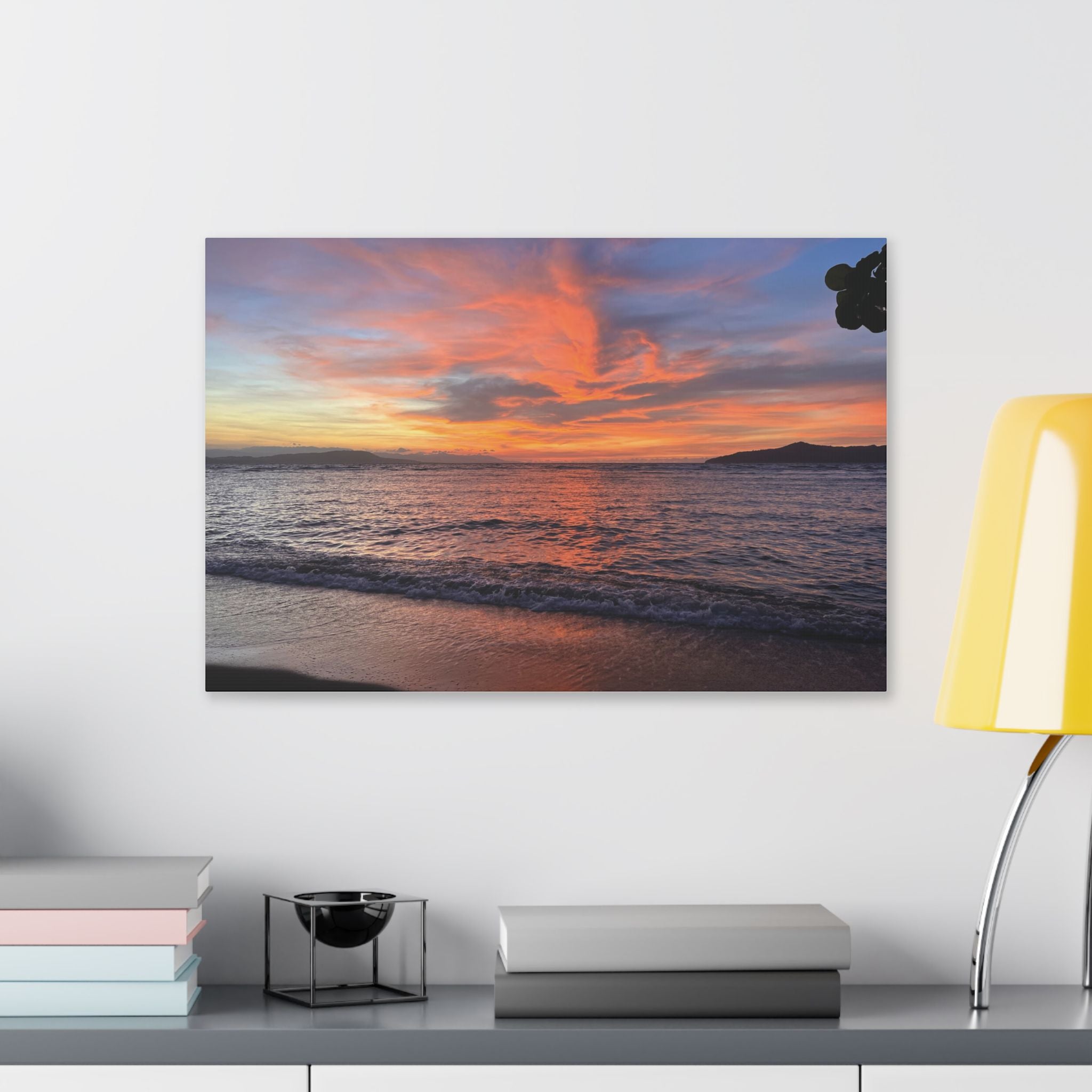 Sunset Nonga beach Rabaul Canvas Print Wall Art