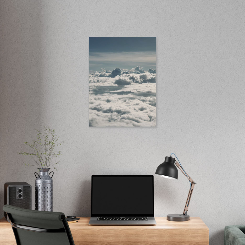 Cloudscape Stretched Canvas Wall Art — Serene Aerial Sky Print