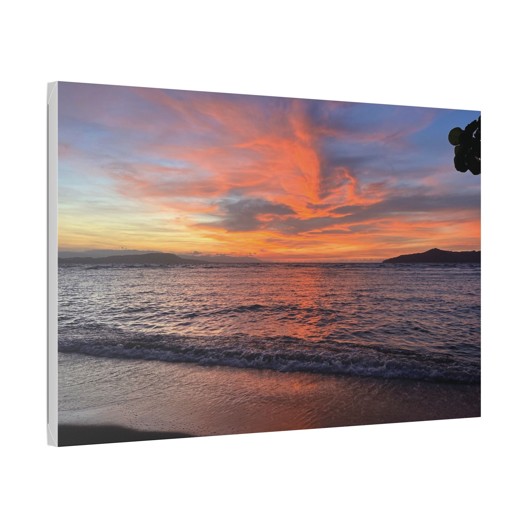 Sunset Nonga beach Rabaul Canvas Print Wall Art