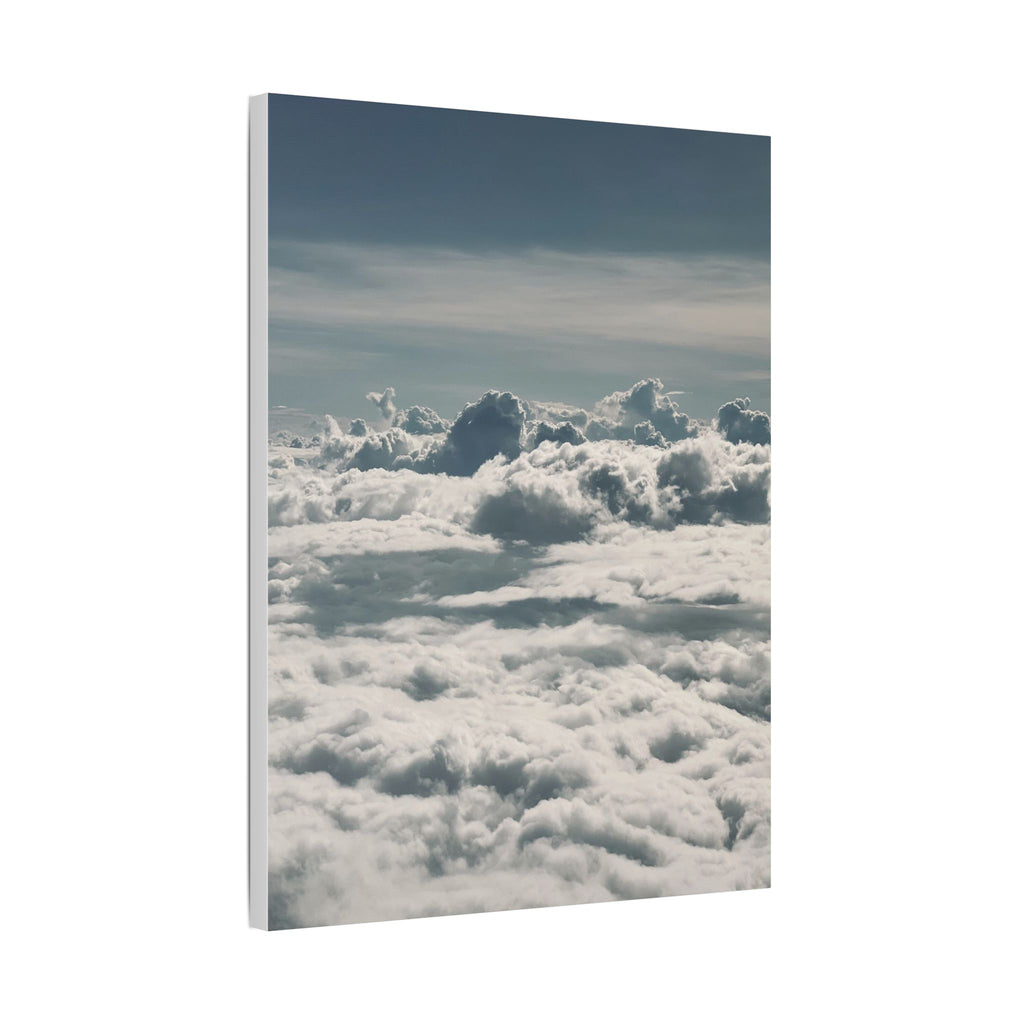 Cloudscape Stretched Canvas Wall Art — Serene Aerial Sky Print