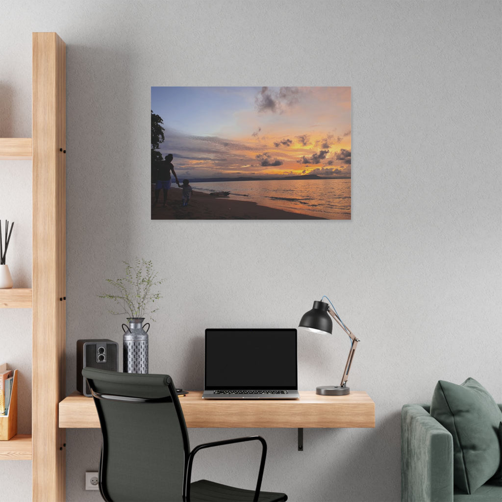 Nonga Beach Sunset Rabaul Canvas – Coastal Runner Wall Art