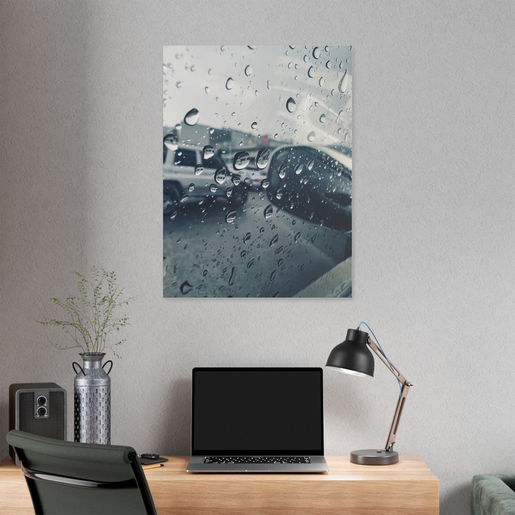Rainy Window Car Photo Canvas