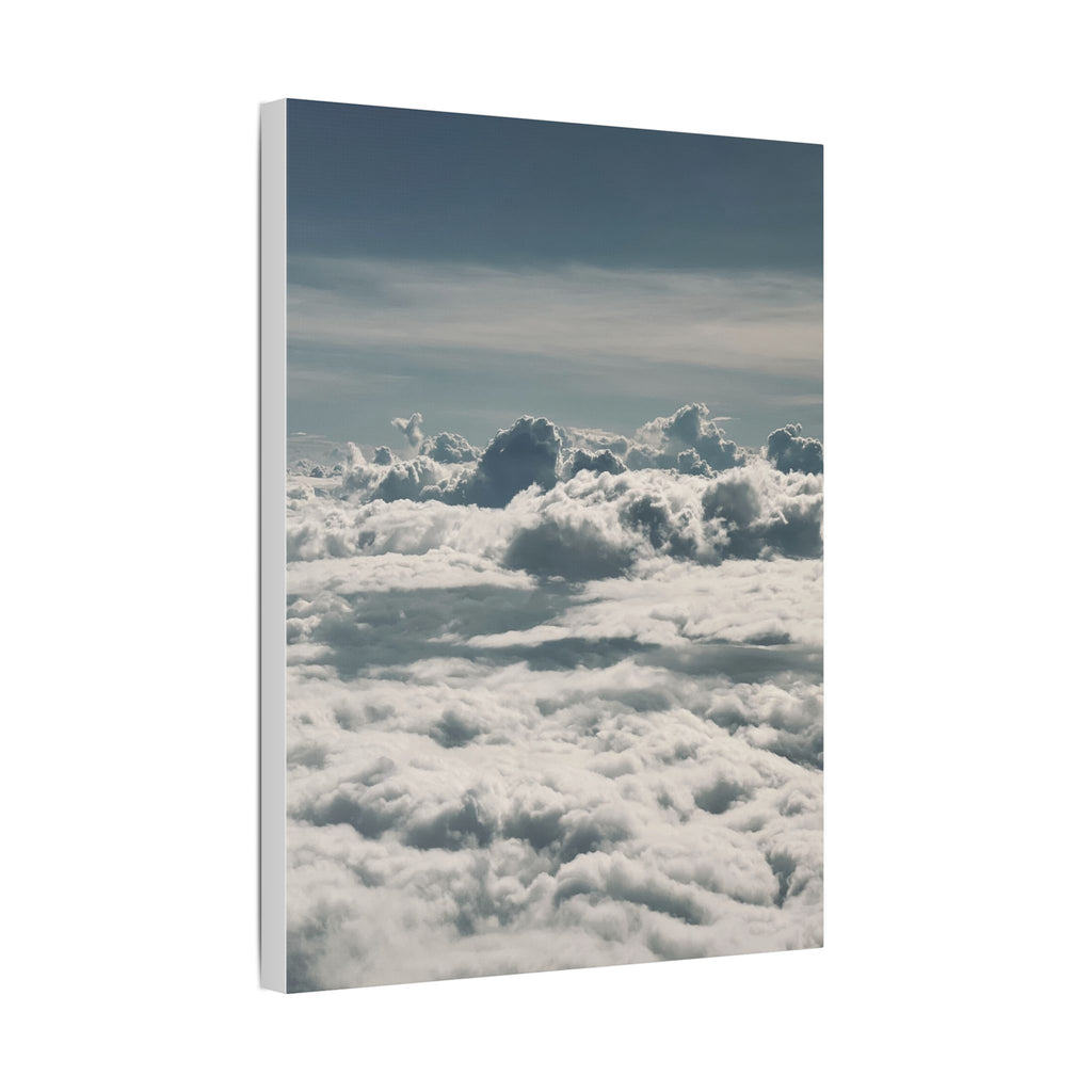 Cloudscape Stretched Canvas Wall Art — Serene Aerial Sky Print