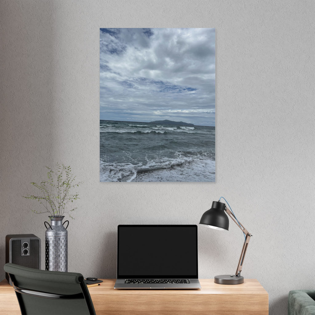 Stormy Ocean Nonga Rabaul Canvas Wall Art – Moody Seascape Stretched Canvas Print
