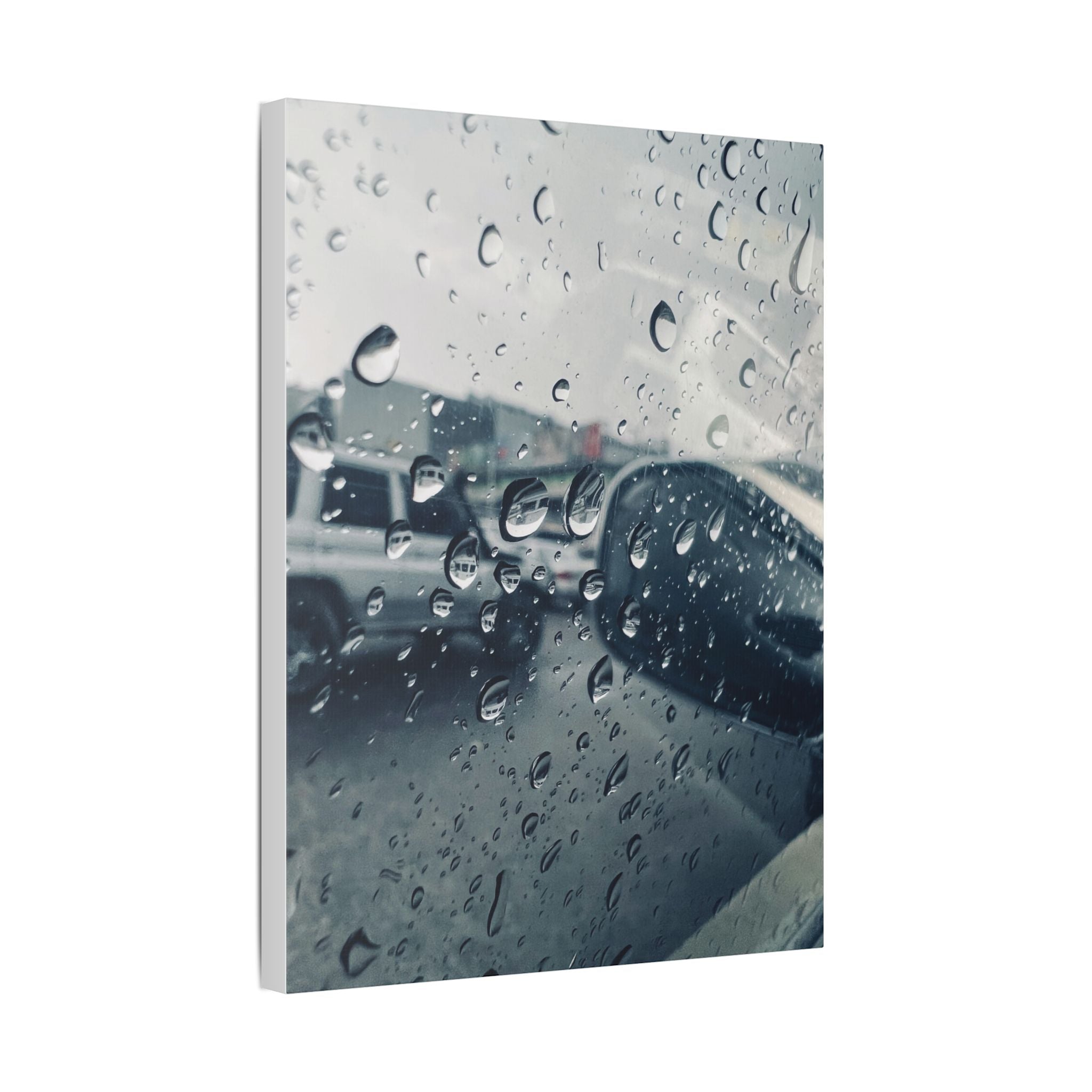 Rainy Window Car Photo Canvas