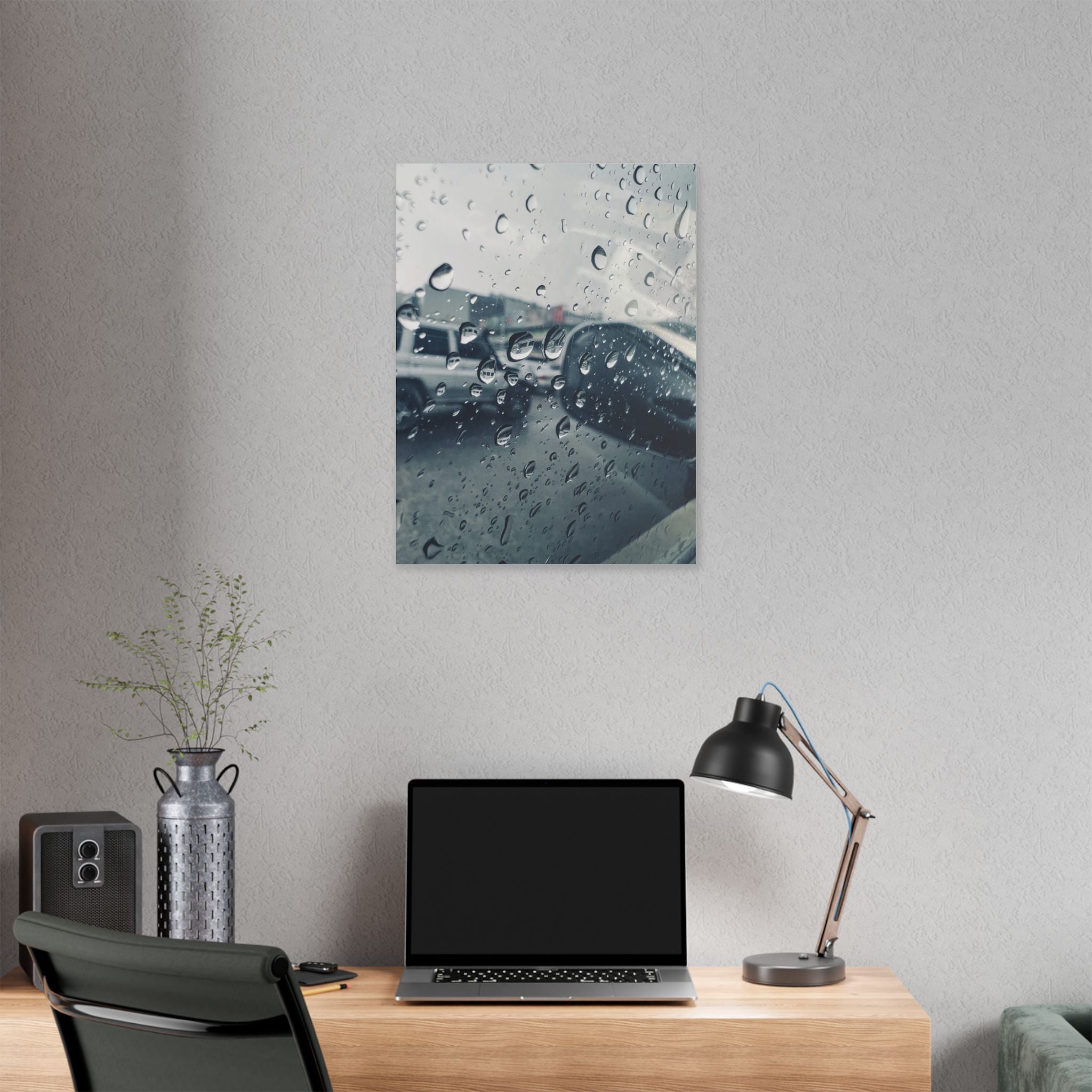 Rainy Window Car Photo Canvas