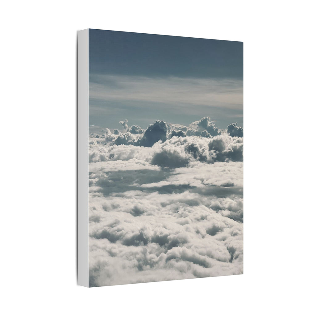 Cloudscape Stretched Canvas Wall Art — Serene Aerial Sky Print
