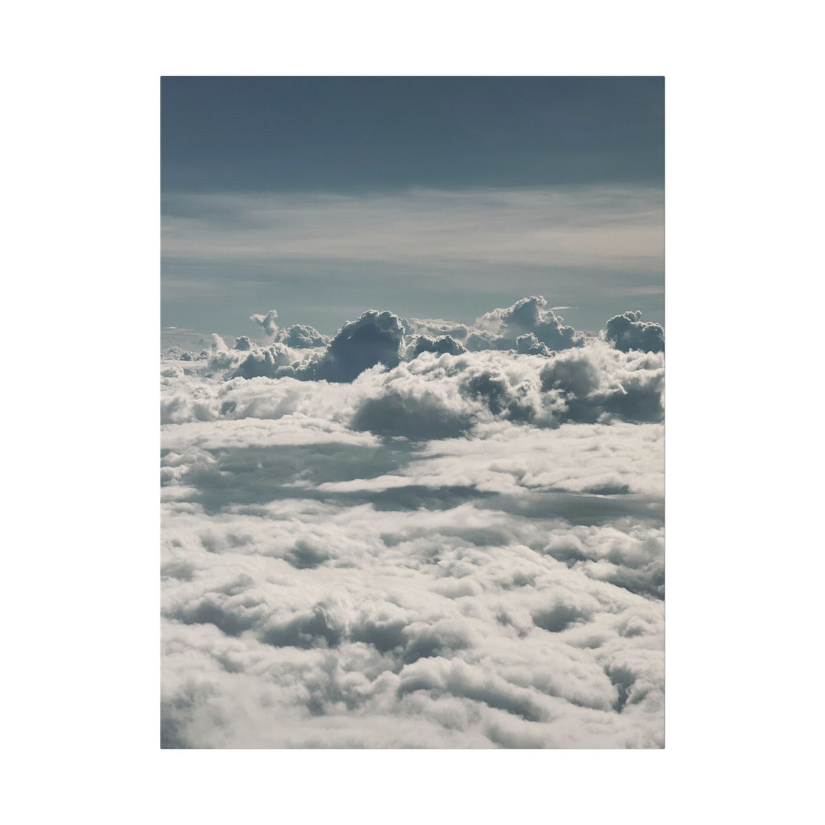 Cloudscape Stretched Canvas Wall Art — Serene Aerial Sky Print