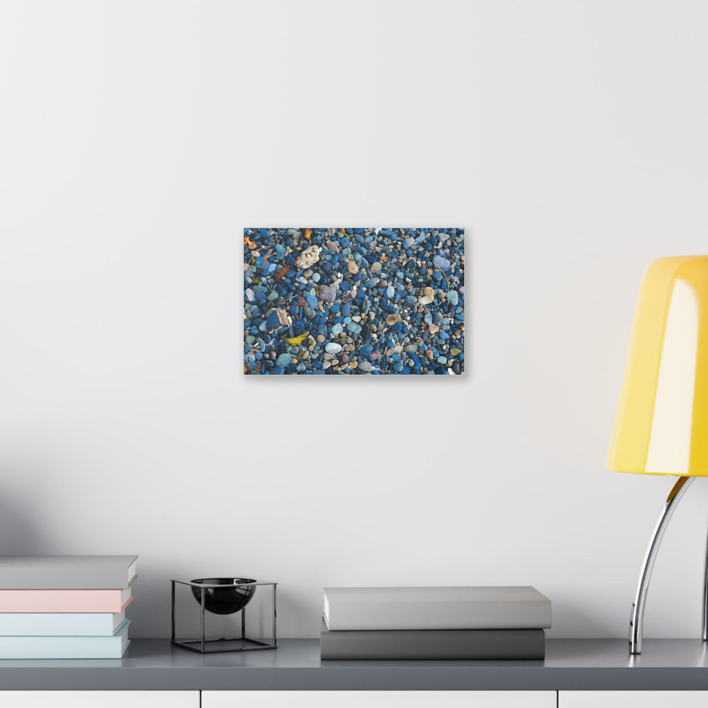 Blue Pebble Beach Rabaul Canvas Print — Coastal Wall Art