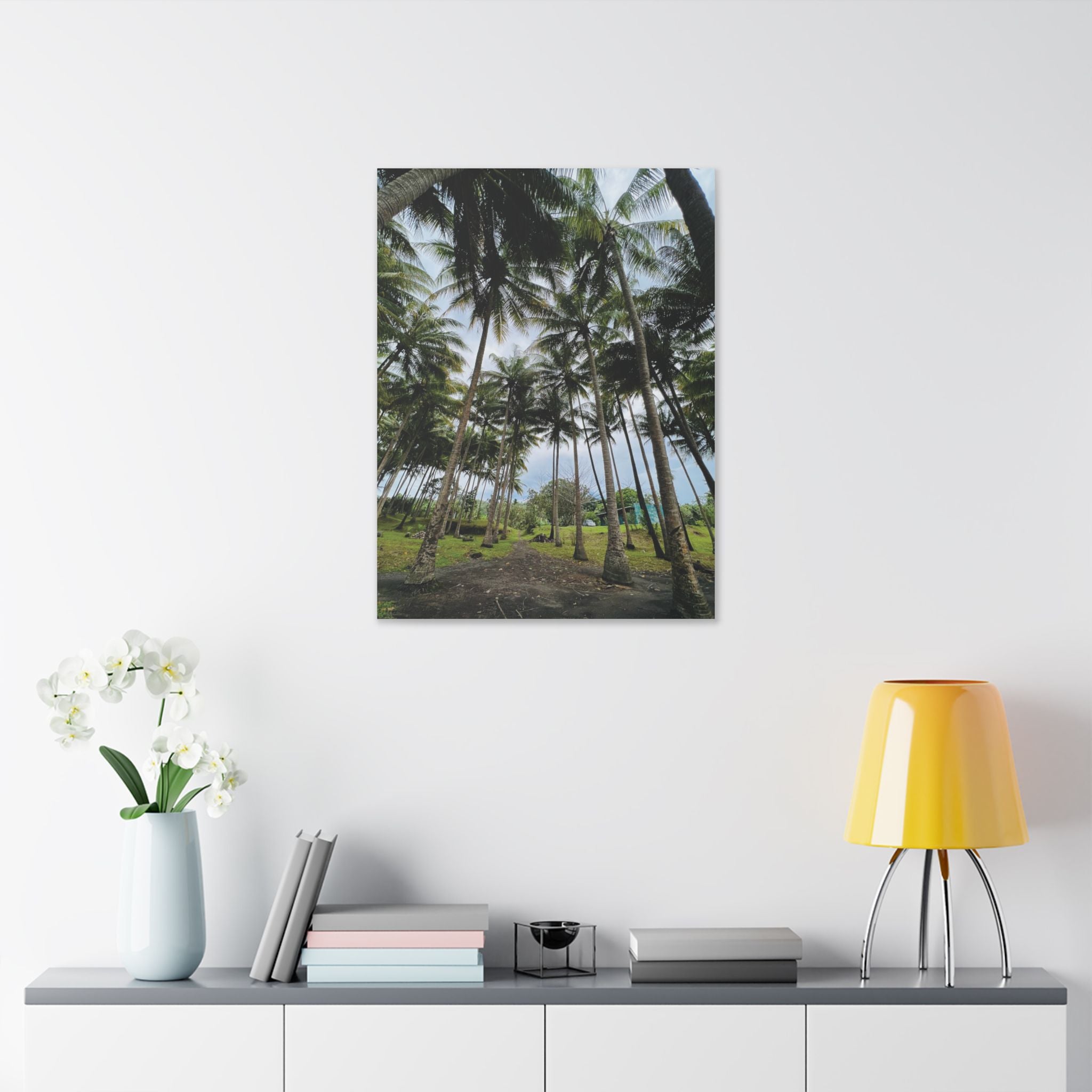 Coconut Palm Grove Nonga Rabaul Canvas Print — Scenic Beach Forest Wall Art