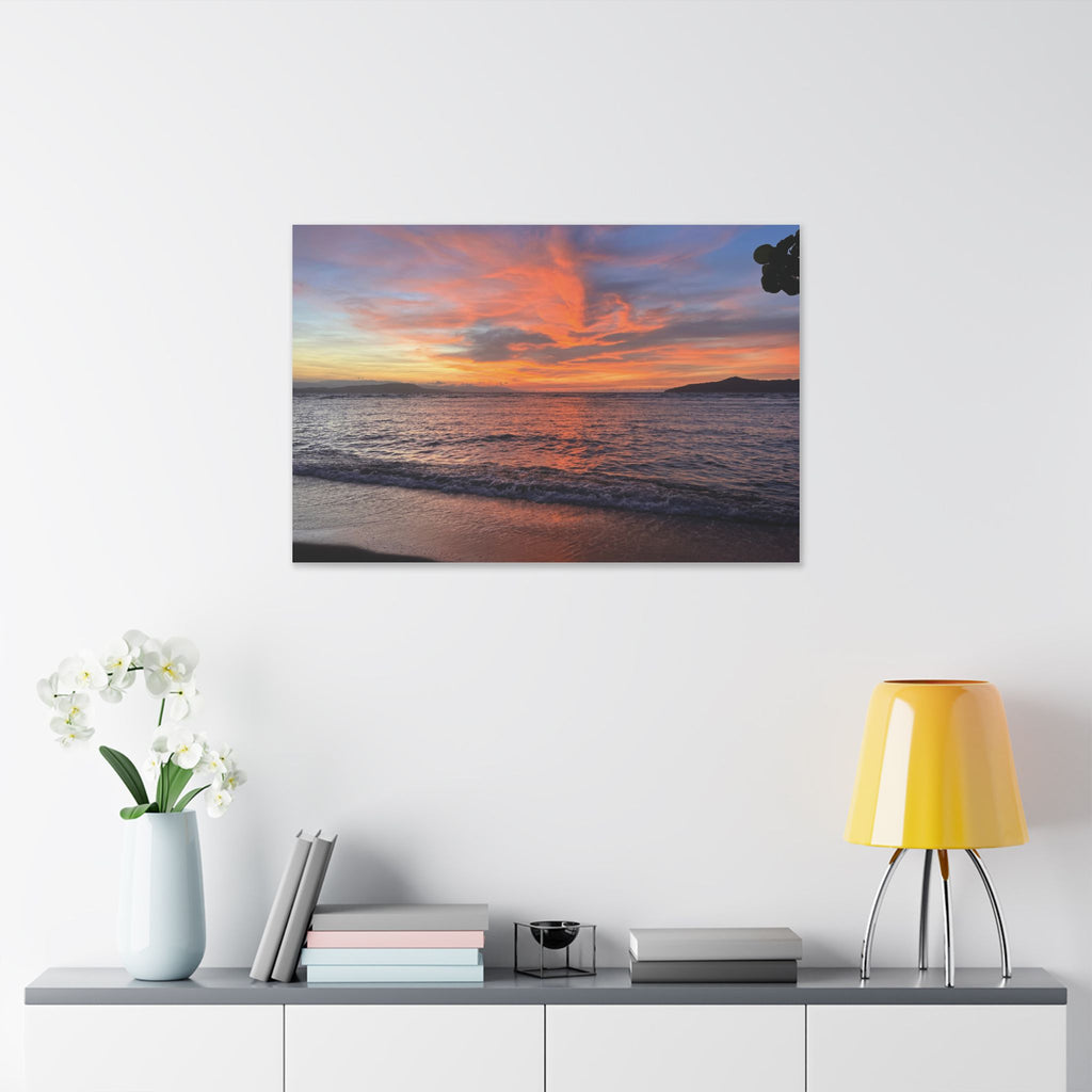 Sunset Nonga beach Rabaul Canvas Print Wall Art